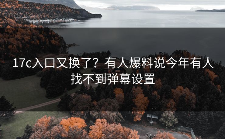 17c入口又换了？有人爆料说今年有人找不到弹幕设置